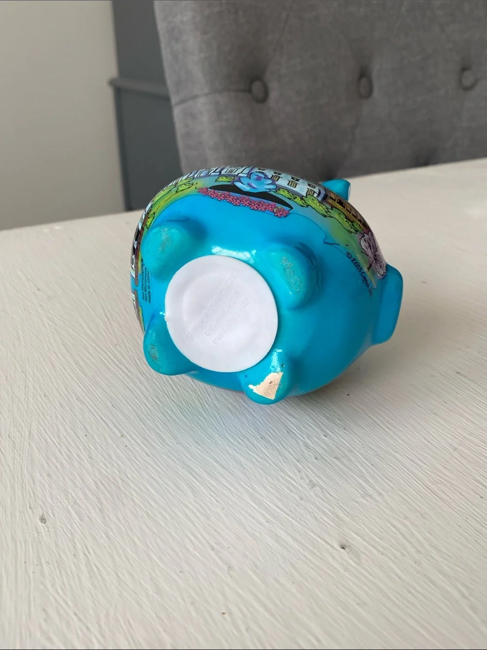 Blue Washington D.C. Piggy Bank - Ceramic Souvenir Coin Bank